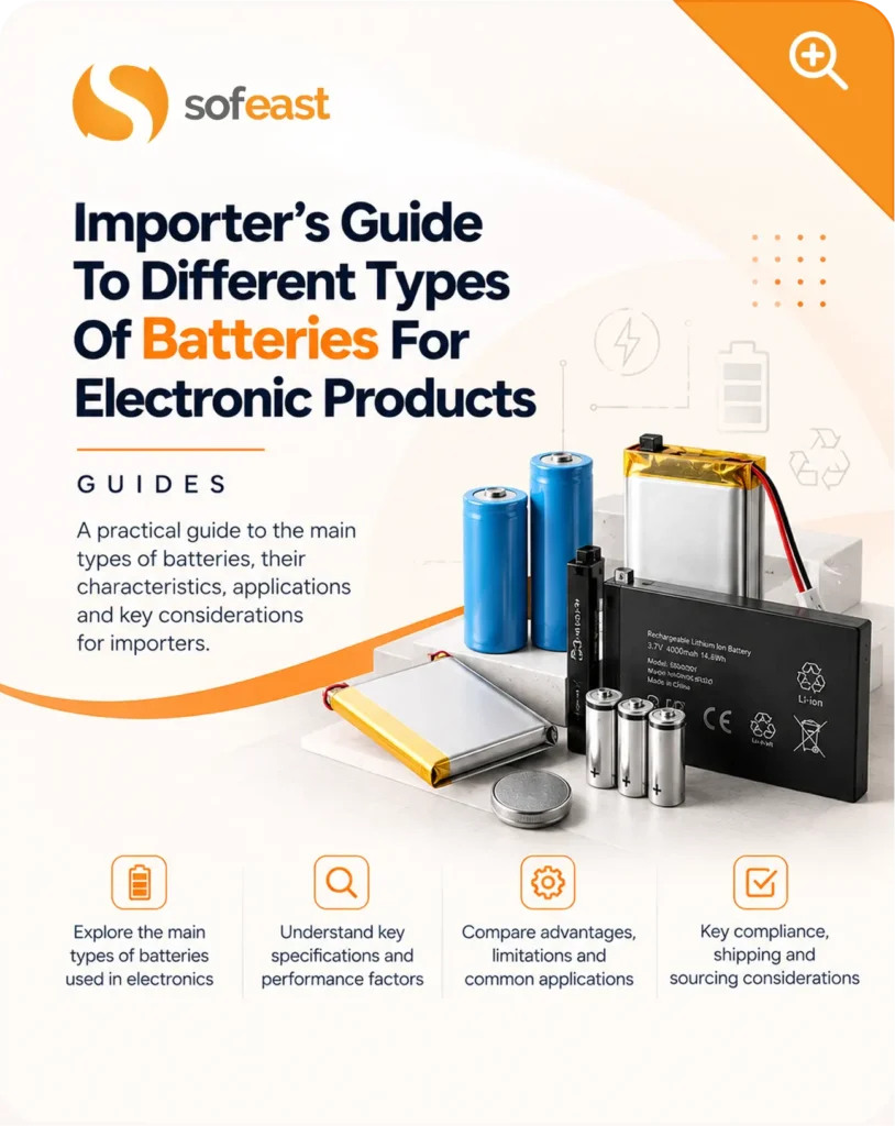 Different types of batteries for electronic products guide