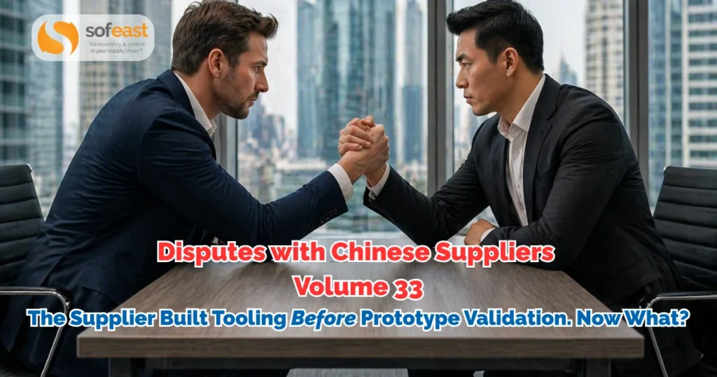 The Supplier Built Tooling Before Prototype Validation. Now What? – Disputes With Chinese Suppliers Q&A (Volume 33)