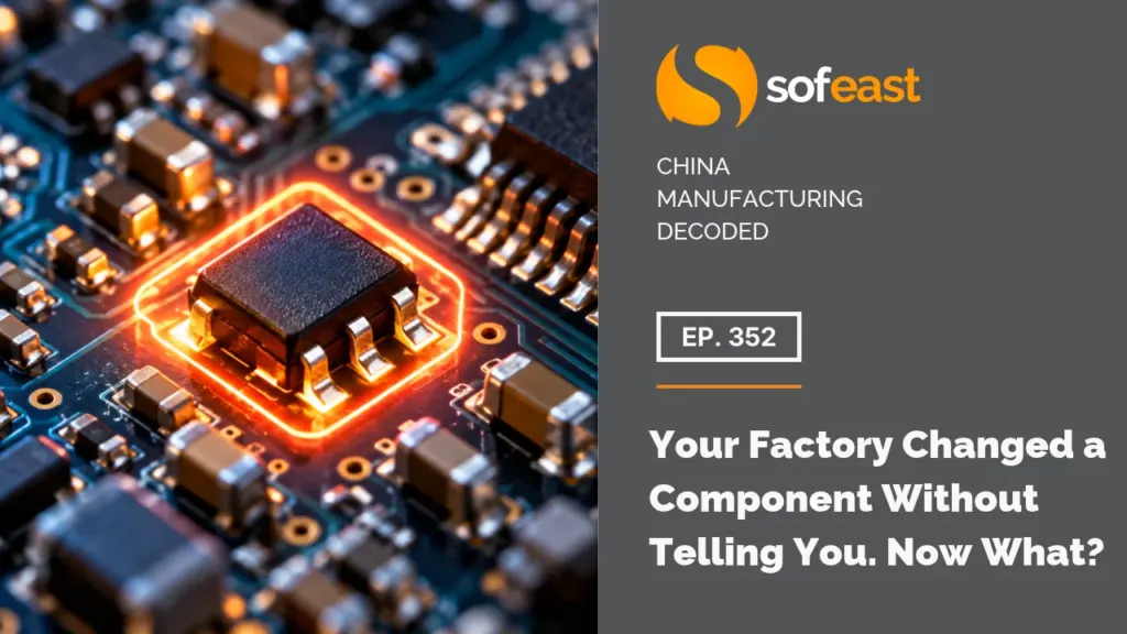 Your Factory Changed a Component Without Telling You. Now What? [Podcast Ep. 352]